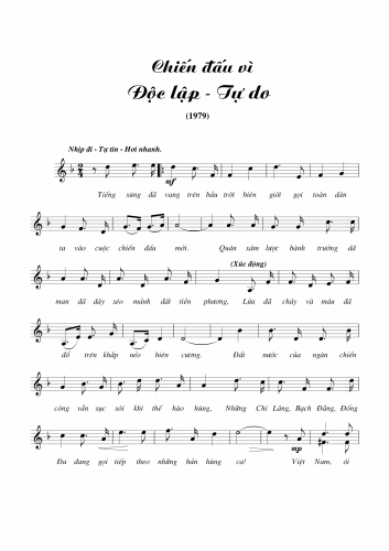 Chiến Đấu Vì Độc Lập Tự Do
