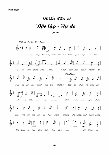 Chiến Đấu Vì Độc Lập Tự Do